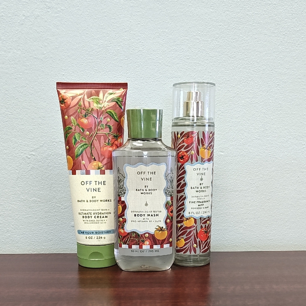 Bath & Body Works OFF THE VINE 3 Piece Body Care Bundle Set